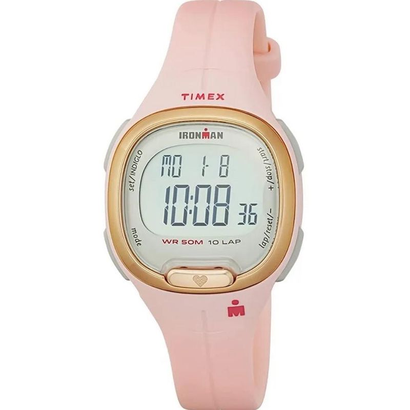 Timex Ironman Heartfit Transit Resin Activity Heart Rate Pink Ladies Watch
